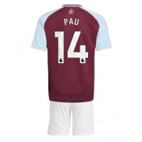 Dres Aston Villa Pau Torres #14 Domáci pre deti 2024-25 Krátky Rukáv (+ trenírky)